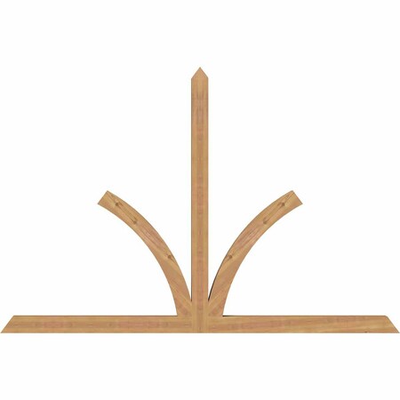 Ekena Millwork Richland Timber Gable Bracket, Western Red Cedar, 84"W x 56"H x 3 1/2"D x 3 1/2"F, 16/12 Pitch GBW084X56X0404RIC00SWR